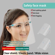 Glasses + Mask Protect Face Cover Transparent Face Shield