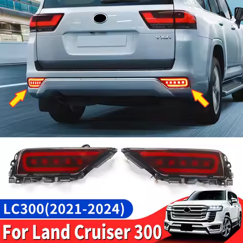 For 2021-2024Toyota Land Cruiser 300 Rear Fog Lamp Modification Lc300 FJ300 Bumper Light LED Dynamic