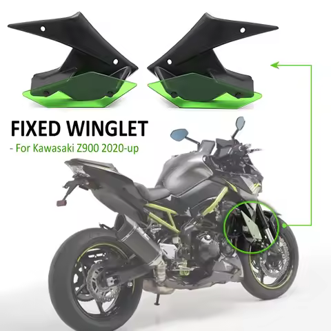 Motorcycle Parts Side Spoiler Winglet Aerodynamic Fixed Wing Kit Fixed Winglet Fairing Wing For Kawa