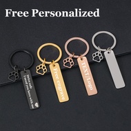 Personalized Keychain With Name  Custom  Paw Keychain Gifts Drive Safe Keyring