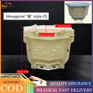 【Latest product】 Round flowerpot template bonsai model/Cement Flowerpot Mould Hexagonal Orchid Co