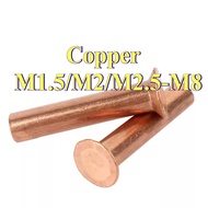 Copper Countersunk Head Rivets GB869 Percussion Type Flat Head Flat Cone Head Solid Rivets Copper D 