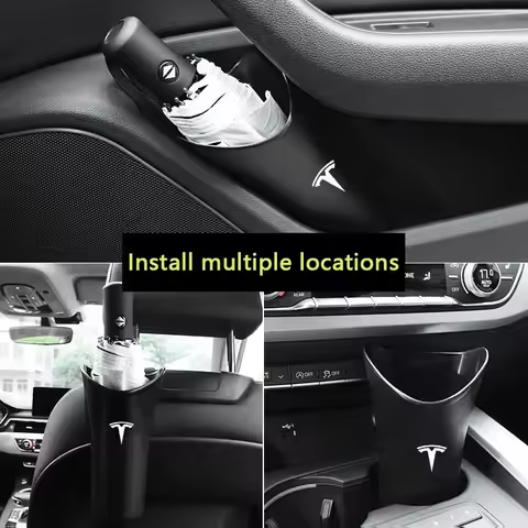 Car Water-proof Umbrella Set with Hook for Tesla Model S X Model 3 Y Roadster Cybertruck P75D P85D P