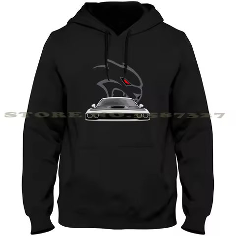 Dodge Challenger Hellcat Logo Streetwear Sport Hoodie Sweatshirt Race Racing Engine Muscle Car Hot R