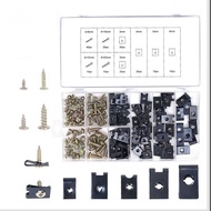 🌟170pcs🌟car Body Screw Clip Metal Fastener U-Clip bumper Skru sarung skru Klip Motorcycle motor Cove