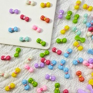 50pcs Nail Colorful Bow Cute Kitty Cat Girly Resin Nails Art DIY Charms Decorations