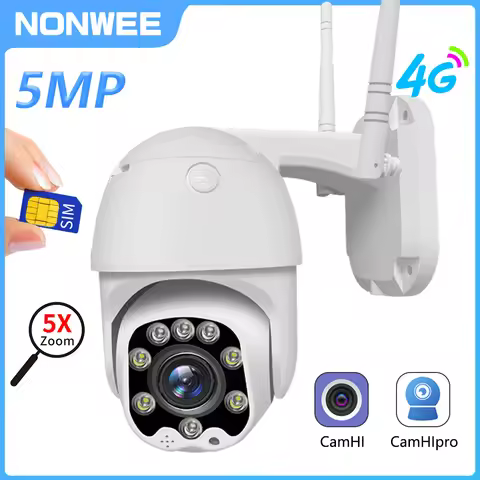 5MP IP Camera 3G 4G SIM GSM Video Surveillance Speed Dome Outdoor Security Protection CCTV PTZ 1080P