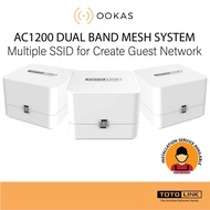 TOTOLINK T6(3 Pack/2Pack) AC1200 Dual Band Smart Home Wi-Fi Mesh Router with Multiple SSID for Guest