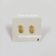 916 Gold Pineapple Design Full Gold Ear Stud/ Anting-anting /Subang Paku Nanas Emas 916 (S10175)
