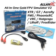 All In One Gold FPV Simulator V2 For XTR G7 Aerofly FMS PhoenixRC VRC Hotprops Liftoff FreeRider