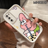 Casing Hp Samsung Galaxy A03s A02s M02s F02s Case ponsel pola SpongeBob Kartun lengkap Anti Drop warna hitam dan putih pelindung silikon Softcase Cases Kesing