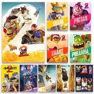 The Bad Guys 2 (2025) Canvas Art Poster Disney Movie Mural Cartoon Character Decorative Painting Hom