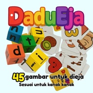 DADUEJA - Permainan Pendidikan Untuk Kanak-Kanak Belajar Mengeja & Membaca dengan 45 gambar untuk di