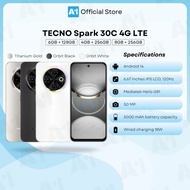 Tecno Spark 30C 4G LTE/KL5 (6GB+128GB) (4GB/8GB+256GB) Tecno Malaysia Set