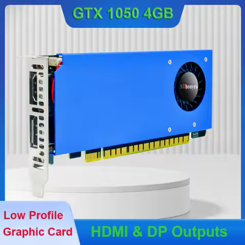SRhonyra GTX 1050 4GB GDDR5 Low Profile GPU,HDMI+DP Output,for SFF PC/OPS/Industrial Computer,Gaming