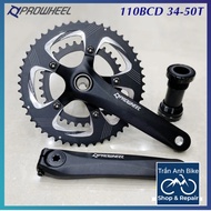 PROWHEEL RPN 34-50T 2-Deck Bicycle Hollow Disc Crank