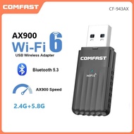 Comfast AX900 WiFi6 & Bluetooth5.3 Adapter 2.4+5.8G Dual-Band Wireless Network Card Wifi&BT5.3 Dongl