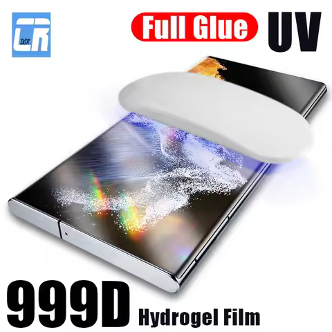 999D Full Cover UV Hydrogel Film For Samsung Galaxy S23 S22 S21 S20 Ultra FE A52S A53 Screen Protect