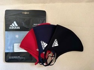 ADIDAS 運動口罩 (非醫療用途) 黑、深藍、紅 - 三入  HF7047  尺寸：L