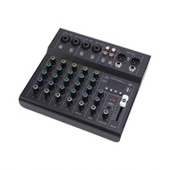 Drone_Ship-TH 6 Channel Mini Sound Mixer DJ Controller with BT MP3 Player 48V Phantom Power Built-in