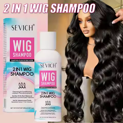 2-IN-1 Wig Shampoo Professional Anti-Frizz Softening Wig Care Shampoo Deep Cleansing Moisturizing Ha