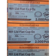 Flat Cup Lid Milk WhiteBENING Technoplastika TPP brand 1 box contains 40 packs