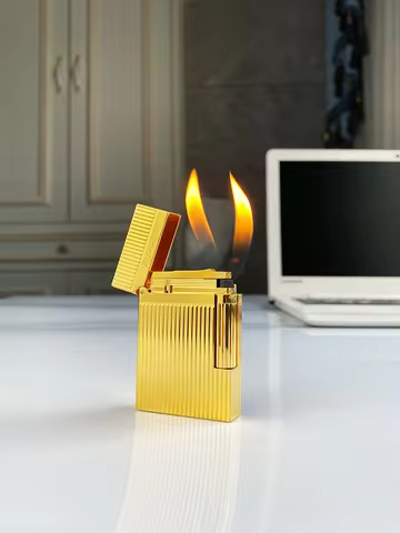 Brand new classic metal Langsheng lighter, inflatable lighter, loud lighter, high-end gift, fashiona