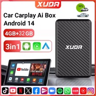 Wireless Carplay Adapter Box Android 14 4 Core Double Wifi Ai Box Support the download of other soft