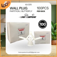[READY STOCK] PARTITION (BUTTERFLY) WALL PLUG / PLUG DINDING PARTITION / NYLON BUTTERFLY WALL PLUG (