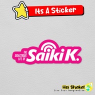 Heishaka The Disastrous Life of Saiki K Logo Sticker Anime Manga Vinyl Waterproof