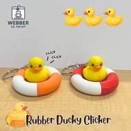 CLICKER - Webber 3D Print : Rubber Ducky Clicker Keychain Fidget Toy