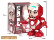 ตุ๊กตาไอรอนแมน เต้นได้ มีไฟ มีเสียง เปิดหน้ากากได้  Iron Man Dance Hero