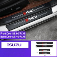 4/8pcs Carbon Fiber Door Sill Sticker Protective For Isuzu D-Max MU-X 4x4 Accessories