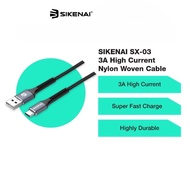 ATLAS SIKENAI SX-03 3A Metal Braided High Current Fast Charging Protection Data Cable (1m)