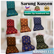 Ready Stock Sarung Kusyen Double Zip, Kusyen Empat Segi (14 IN 1) Kusyen Bulat/Bujur (12 IN 1) Sarung Kusyen Murah