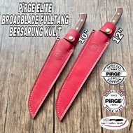 PIRGE - Elite Broadblade Fulltang Bersarung Kulit 10”&amp;12”