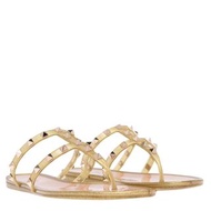 VALENTINO Rockstud Jelly Thongs 金 銀