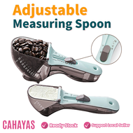 [M'sia Stock] 2Pcs Set Adjustable Measuring Spoon Cup Set Sudu Kitchen Measurement Cup Baking Cooking Tools