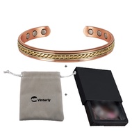Vinterly Pure Copper Bracelets Adjustable Cuff Twisted Bangles Arthritis Relief Health High Jewelry 