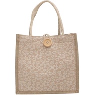 Burlap Bag, Burlap Handbag Beach Bags with Handle Reusable Grocery Bag