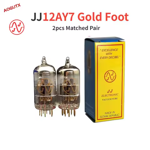 Aogutx JJ 12AY7 Vacuum Tube Valve Golden Feet Replace EL84 6N14 6BQ5 6072 Electronic Tube Amplifier 