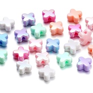 St. kunkka 10/5pcs 14.5mm Colorful Four-Leaf Clover Beads Acrylic Four-Leaf Clover Beads for DIY Nec