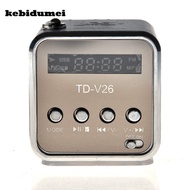 kebidumei TD-V26 Mini Speaker Portable Digital LCD Sound Micro SD/TF FM Radio Speaker Music Stereo L