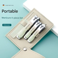 4PCs Manicure Set Nail Clippers Pedicure Kit Steel Professional Grooming Tools Portable Nail Trimmer