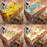 Decorative Tablecloth Cartoon SpongeBob Tablecloth Table Mat Student Dormitory Children Study Household Coffee Table Tablecloth