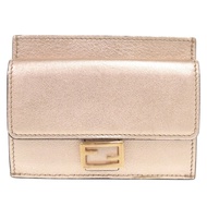 成色極佳 Fendi Baguette 8M0423 香檳粉紅皮革卡包零錢包 0869 [二手] FENDI