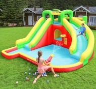 READY STOCK Soopa Doopa Inflatable Trampoline Castle Double Slides and Bouncer Kolam Budak Bestway D