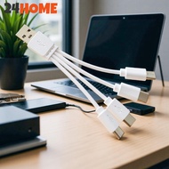 24HOME 12cm/20cm Short 4 In 1 Multi USB Charging Cable 4 Ports Type-C Splitter Cord 5V 2A For Cellph