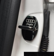 ฝาครอบกุญแจรถ4Pcs สแตนเลสรถ-จัดแต่งทรงผมปกป้องสติกเกอร์สำหรับ AUDI A3 8P 8V A4 B5 B6 B7 B8 A6 C5 A5 