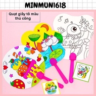 Craft Paper Fan For Kids Creative Coloring Paper Fan